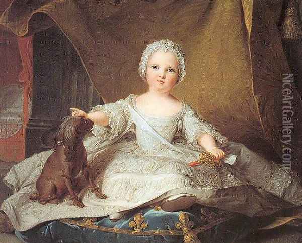 Marie Zephyrine of France as a Baby Oil Painting - Jean-Marc Nattier