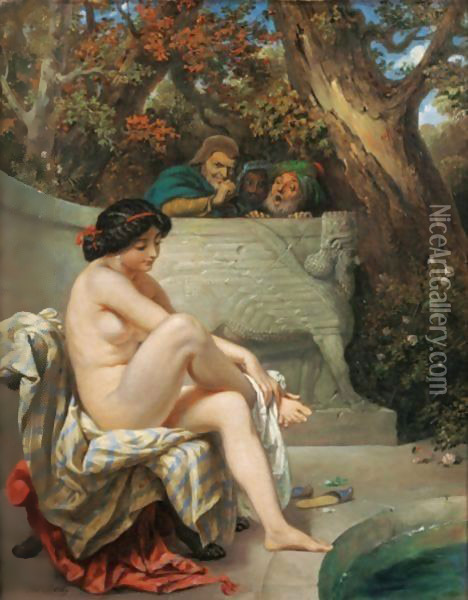 Suzanne Et Les Vieillards Oil Painting - Louis Leopold Boilly