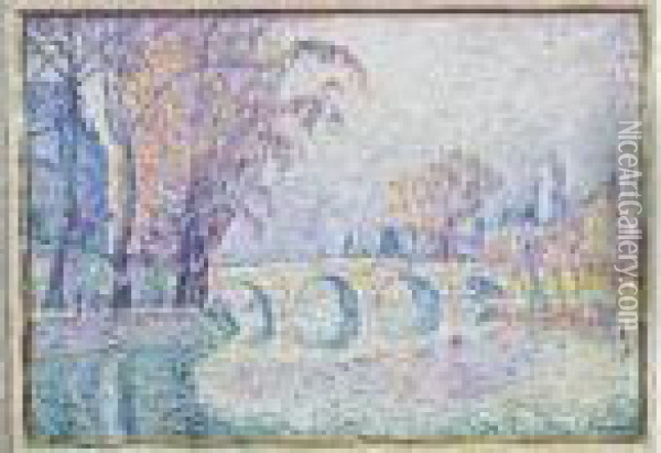 Le Pont Marie, Paris Oil Painting - Paul Signac