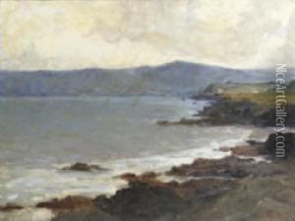 The Coast At Layde Oil Painting - Hans, Jean Iten