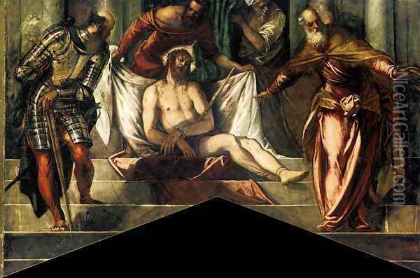 Ecce Homo Oil Painting - Jacopo Tintoretto (Robusti)