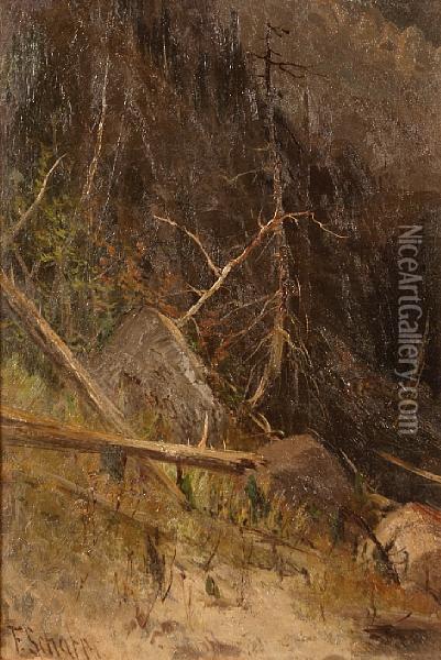 Hillside In The Sierras Oil Painting - Frederick Ferdinand Schafer