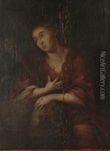 The Penitent Magdalene. Oil Painting - Pieter van Lint