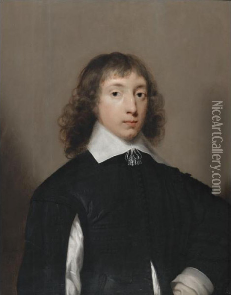 Portrait Of Sir John Heath (1614-1691) Oil Painting - Cornelius Janssens Van Ceulen