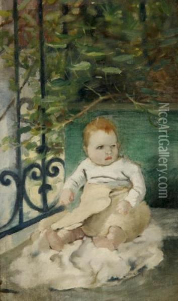 Colette Enfant, La Fille De L'artiste Oil Painting - Theophile Alexandre Steinlen
