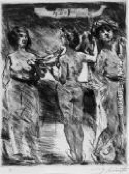 Die Drei Parzen Oil Painting - Lovis (Franz Heinrich Louis) Corinth
