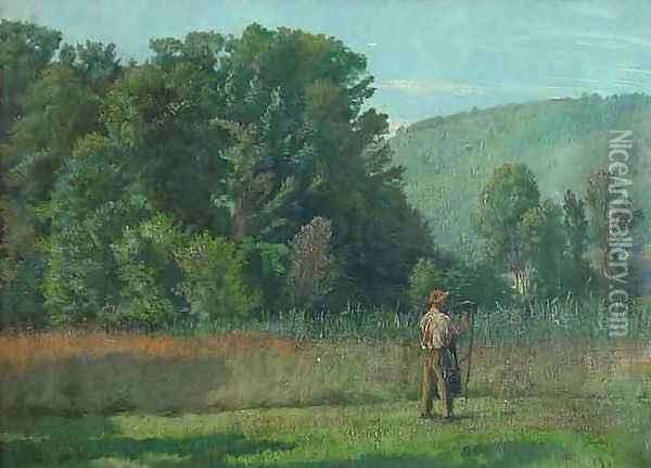 Work on the meadow Oil Painting - John False