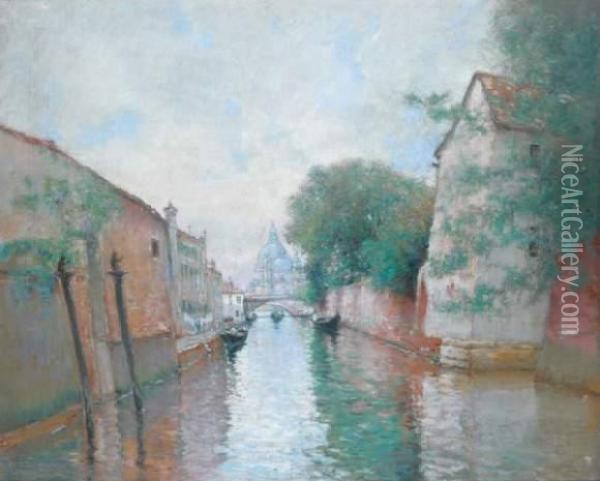 Canal Santa Croce A Venise Oil Painting - Marie Joseph Leon Clavel Iwill