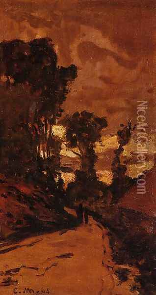 Road By Saint Simeon Farm Oil Painting - Claude Oscar Monet
