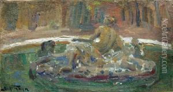 Fontanna W Wersalu Oil Painting - Adolf, Abraham Behrman
