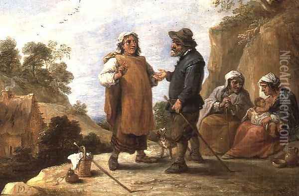 The Fortune Teller 2 Oil Painting - David The Younger Teniers