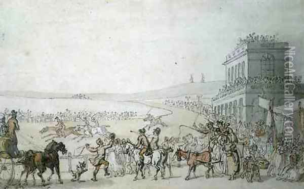 Brighton Races, 1816 Oil Painting - Thomas Rowlandson