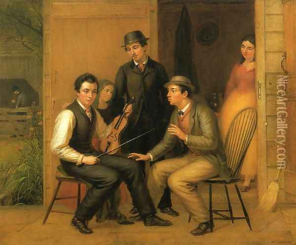 Catching the Tune Oil Painting - William Sidney Mount