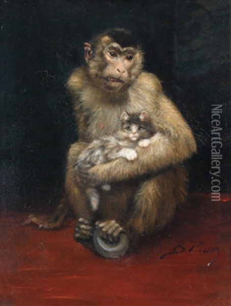 Tierfreundschaft Oil Painting - Burkhard Flury