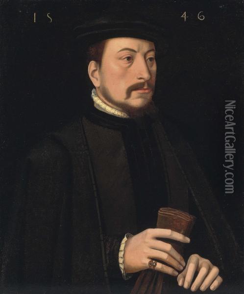 Portrait Of A Gentleman Oil Painting - Ambrosius Benson