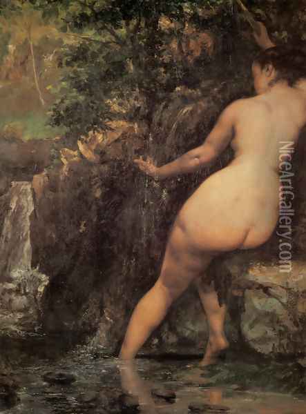 The Source or Bather at the Source, 1868 Oil Painting - Gustave Courbet