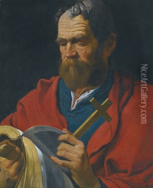 Saint Andrew Oil Painting - Georges de La Tour