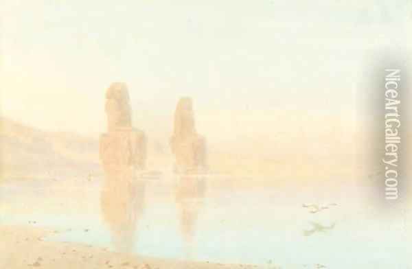 The Colossi of Memnon Oil Painting - Robert George Talbot Kelly