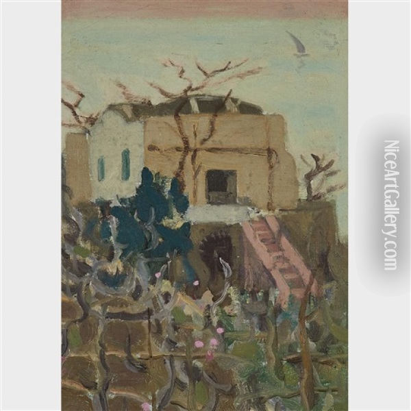 House And Garden, Capri, C. 1894 Oil Painting - James Wilson Morrice