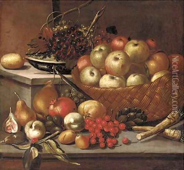 Fruits Oil Painting - North-Italian School
