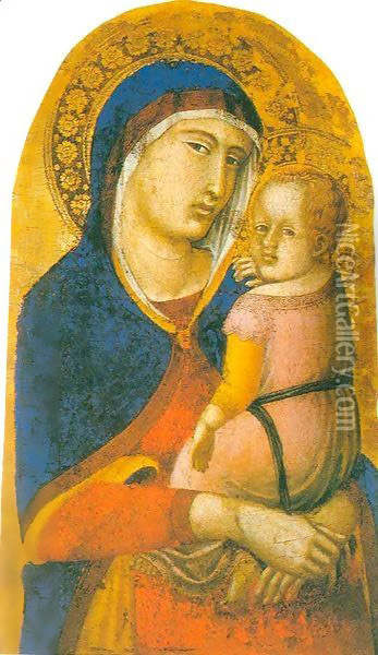 Madonna and Child 6 Oil Painting - Pietro Lorenzetti