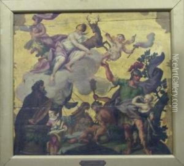Allegory Oil Painting - Giorgio-Giulio Clovio
