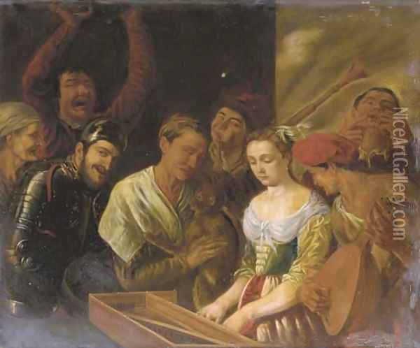 A musical company Oil Painting - Jacob Jordaens