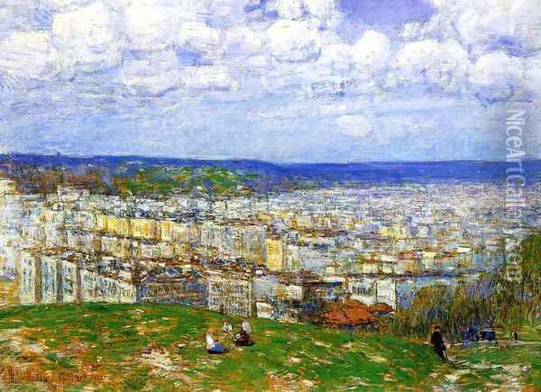 View of New York from the Top of Fort George Oil Painting - Frederick Childe Hassam