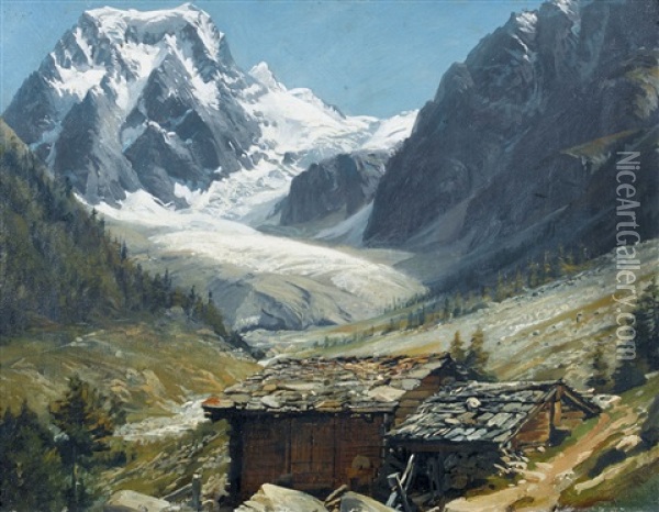 Mont Collon Oil Painting - Raphael Ritz