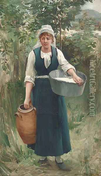 The mill girl Oil Painting - Marguerita Pillini