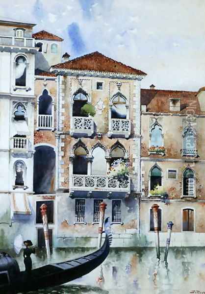 Venetian Scene Oil Painting - Stanislaw Tondos