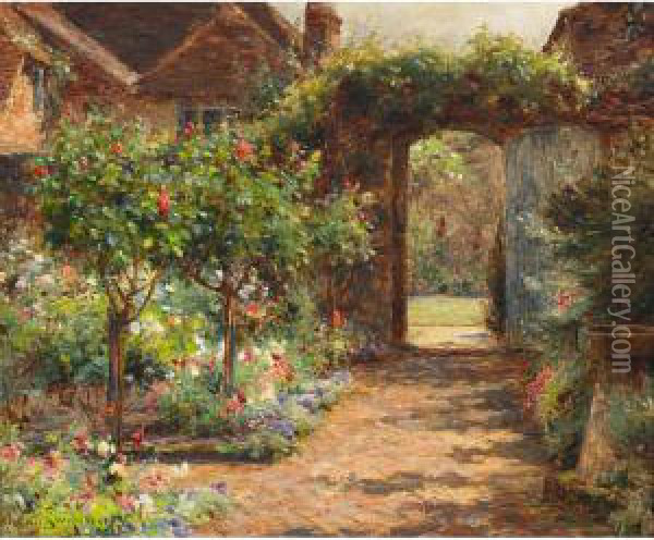 The Garden Path Oil Painting - Harold Swanwick