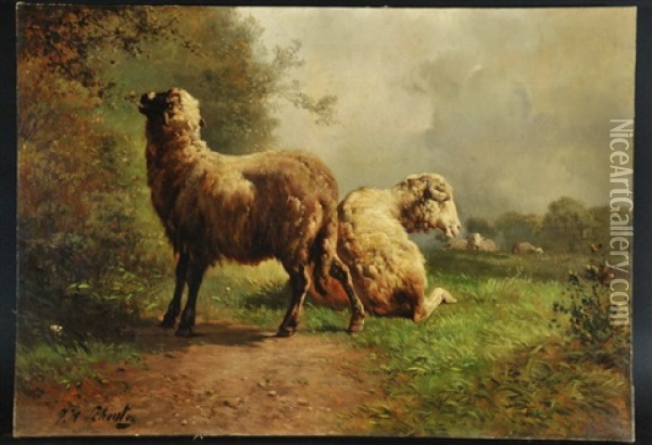 Schafe Auf Der Weide Oil Painting - Paul Schouten