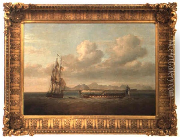 The Capture Of The French Frigate 'piedmontaise' Oil Painting - Nicholas Pocock