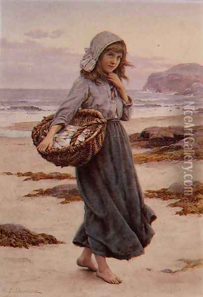 The Fishergirl Oil Painting - Henry James Johnstone