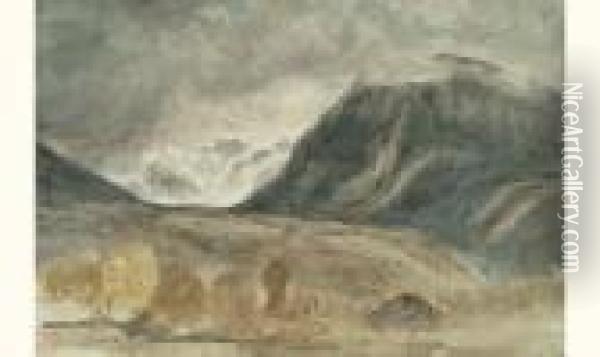 Paysage Des Alpes, Lors Du Voyage De La Grande Chartreuse Oil Painting - Paul Huet