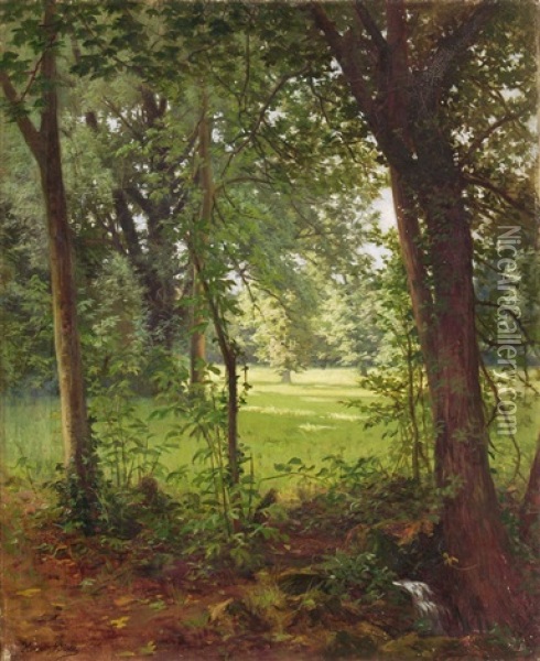 Waldquelle Im Fruhjahr Oil Painting - Henri Biva