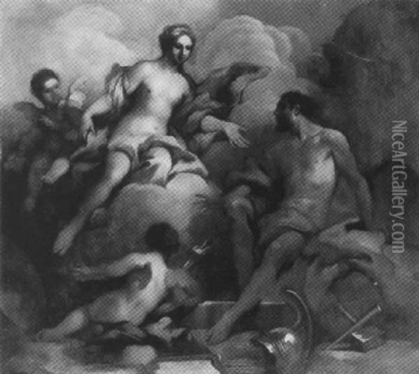 Venus Demandant Les Armes A Vulcain Oil Painting - Nicola Grassi