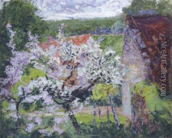Amandiers En Fleurs Oil Painting - Victor Charreton
