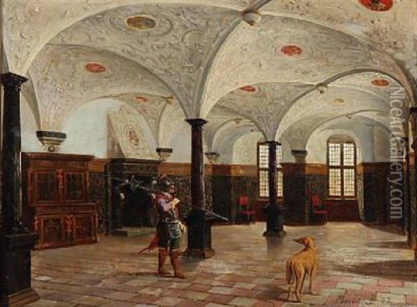 Interior From Frederiksborg Castle Oil Painting - Morten Jepsen