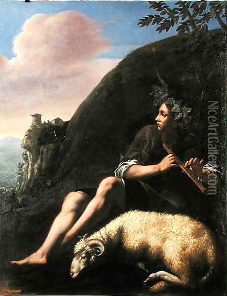 Pastoral Shepherd and Sheep Oil Painting - Jusepe de Ribera