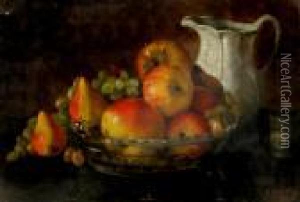 Still Life With Fruit Oil Painting - Constantin Artachino