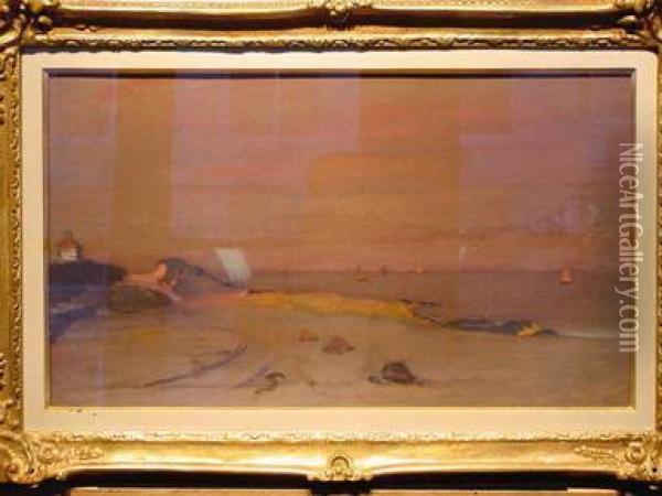 Coastline At Dawn, Agay, France Oil Painting - Armand Guillaumin