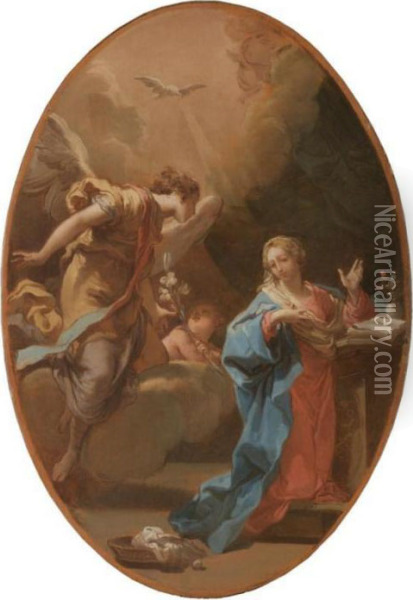 The Annunciation Oil Painting - Gaetano Gandolfi