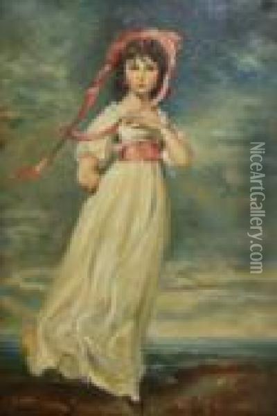 Sarah Barrett Moulton: Pinkie Oil Painting - Sir Thomas Lawrence