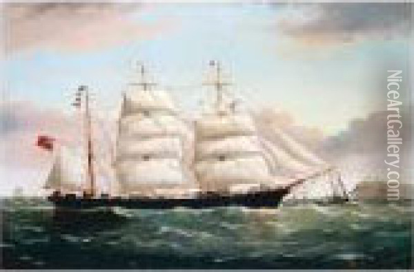 The Barque ````delscey' Of Liverpool Calling For The Falmouth Pilot Off The Lizard Oil Painting - William Howard Yorke