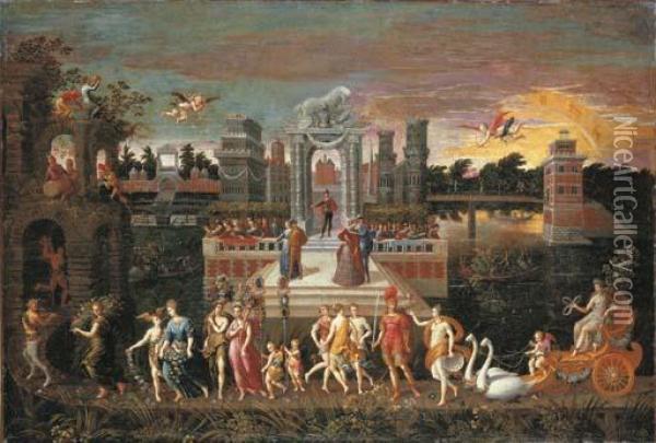 An Allegory Of The Triumph Of Spring Oil Painting - Antoine Caron