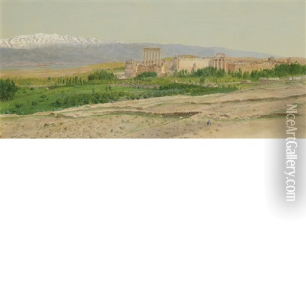 View Of Baalbek Oil Painting - Frederic Edwin Church