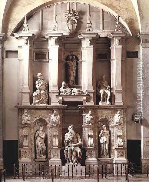 Tomb of Pope Julius II Oil Painting - Michelangelo Buonarroti