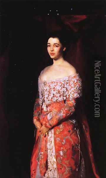 Mrs. Leopold Hirsch Oil Painting - John Singer Sargent